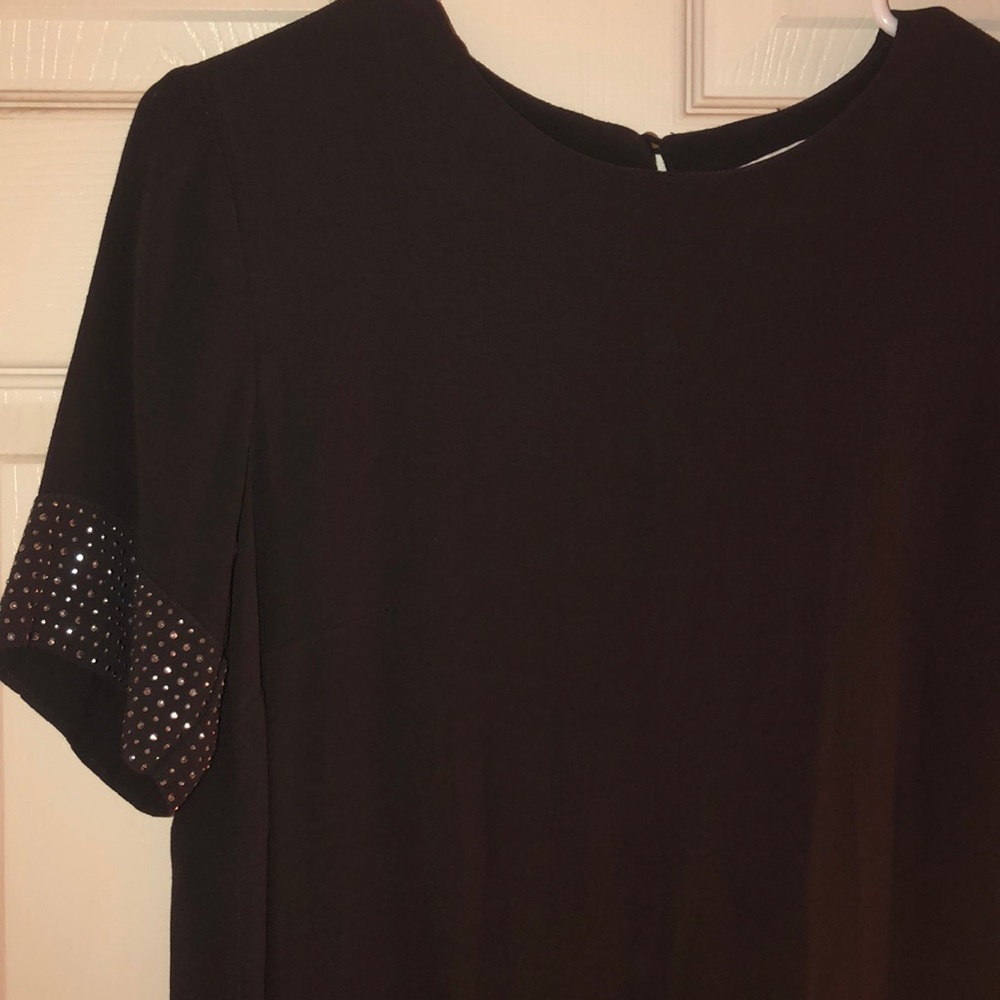 H&M DARK GRAY DRESS W RINESTONES LINING - Picture 2 of 5